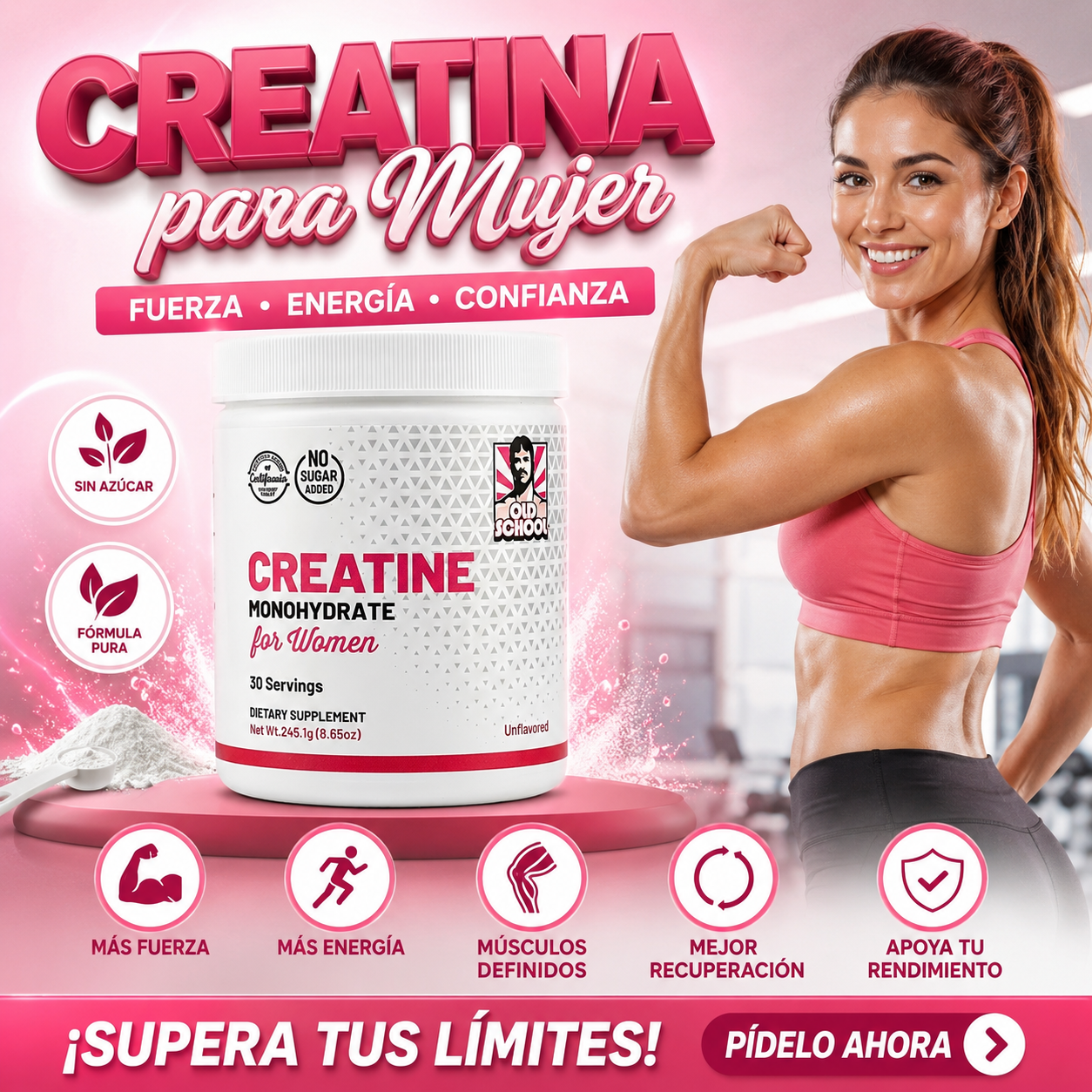 Creatina Para Mujer Old School